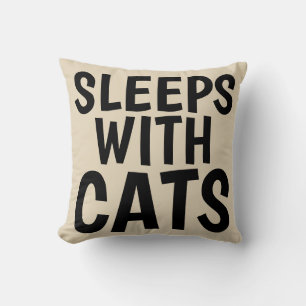 Funny Cat Kussens, SLAPEN MET CATS Kussen