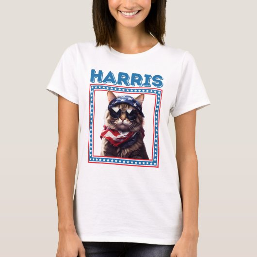 Funny Cat Ladies Harris T-shirt (Voorkant)