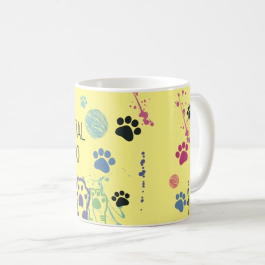 Funny Cat Lady Design Coffee Mok Cup (Voorkant rechts)