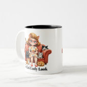 Funny Cat Lady Mom Coffee Mug (Devant gauche)