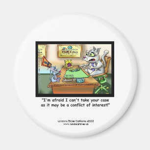 Funny Cat & Lawyer Funny Novelty Magnet Magneet