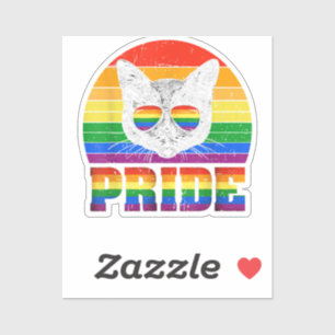 Funny Cat LGBT Gay Pride Kleding Vrouwen Mannen LG Sticker