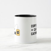 Funny  Cat Lover Caffeine Addict Gift Mok (Midden)