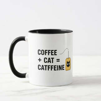 Funny  Cat Lover Caffeine Addict Gift Mok
