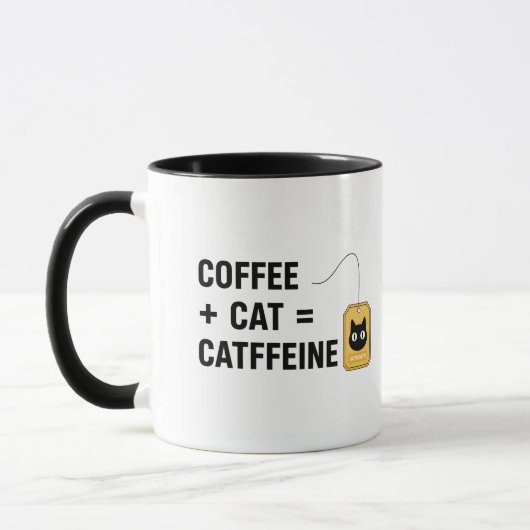 Funny  Cat Lover Caffeine Addict Gift Mok (Links)