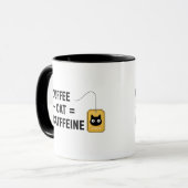 Funny  Cat Lover Caffeine Addict Gift Mok (Voorkant links)