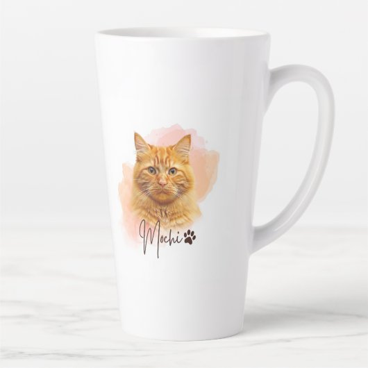 Funny Cat Lover Latte Mug – Cute Gift for Cat Moms (Droite)