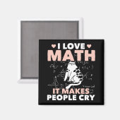 Funny Cat Lover Mathematics Humor Wiskunde Nerd Magneet (Voorkant / Achterkant)