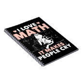 Funny Cat Lover Mathematics Humor Wiskunde Nerd Notitieboek (Rechterzijde)