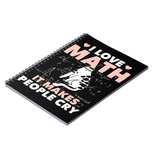 Funny Cat Lover Mathematics Humor Wiskunde Nerd Notitieboek (Linkerzijde)