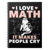 Funny Cat Lover Mathematics Humor Wiskunde Nerd Notitieboek (Voorkant)