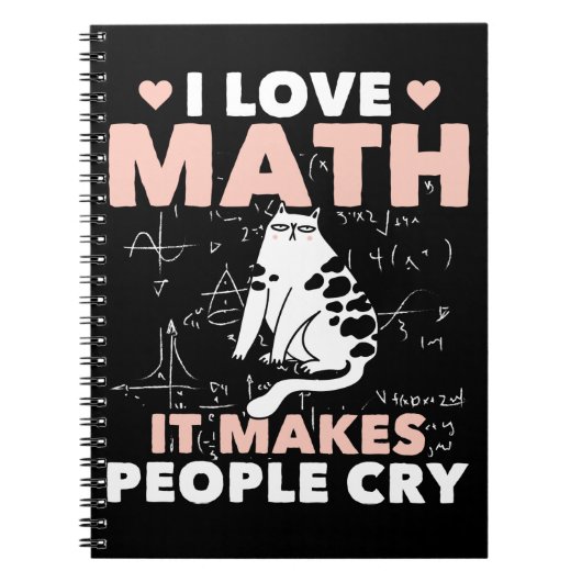 Funny Cat Lover Mathematics Humor Wiskunde Nerd Notitieboek (Voorkant)