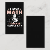 Funny Cat Lover Mathematics Humor Wiskunde Nerd Visitekaartje (Voorkant / Achterkant)