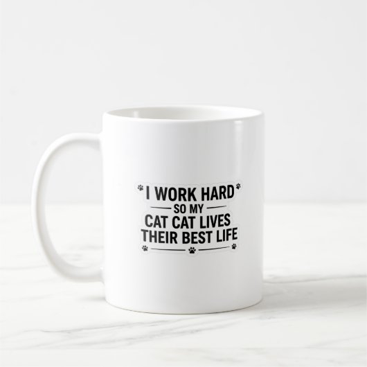 Funny Cat Lover Mug (Gauche)