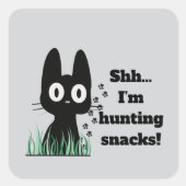 Funny Cat Lovers Vierkante Sticker (Voorkant)