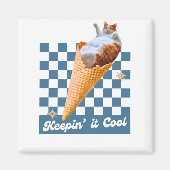 Funny Cat Magnet Magneet (Voorkant)