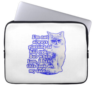 Funny cat meme for cat-eigenaars en kat-liefhebber laptop sleeve