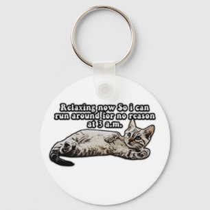 Funny cat meme for kitty persons and cat owners sleutelhanger