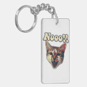 Funny cat meme voor katten- en katteneigenaars sleutelhanger (Voorkant Links)