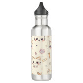 Funny Cat Meow Cartoon Pattern Waterfles (Links)