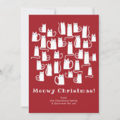 Funny Cat Meowy Kerstfeestdag Kaart (Voorkant)