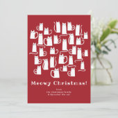 Funny Cat Meowy Kerstfeestdag Kaart (Staand voorkant)