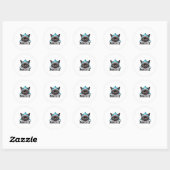 Funny Cat, Mindset Motivational Saying, Shark  Ronde Sticker (Vel)