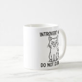 Funny Cat Mode Introvert Ne Disturbe Pas Mug (Devant droit)