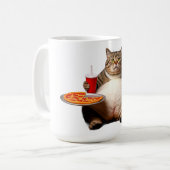 Funny Cat Mok – Pizza Lover Gift Koffiekopje (Voorkant links)