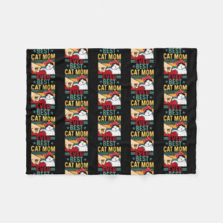Funny Cat Mom for Cat Lovers Mothers Day Gifts Fleece Deken