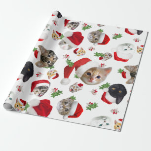 Funny cat mouse and catnip Kerstmis wrapping Cadeaupapier