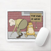 Funny cat mousepad: Het eind is dichtbij Muismat (Met muis)