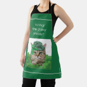 Funny Cat op St. Patrick's Day Schort (Insitu)