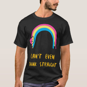 Funny Cat Pansexual Pan Pride Ik kan zelfs denken T-shirt