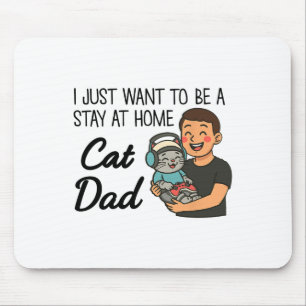 Funny Cat Papa Gamen – Schattige Gamer Kat En Papa Muismat