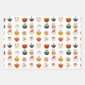 Funny Cat Pattern Kerstmis Inpakpapier Vel (Voorkant)