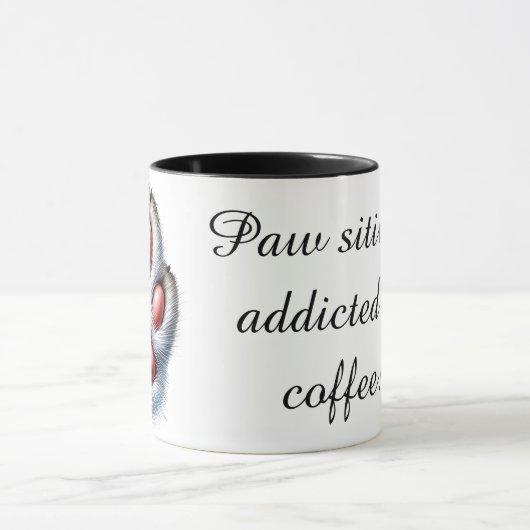 Funny Cat Paw Coffee Mug (Centre)