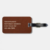 Funny Cat Paw Faux Leather Bagagelabel (Achterkant horizontaal)