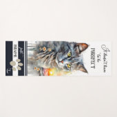 Funny Cat Perfectionist Waterverf Yogamat (Voorkant (horizontaal))