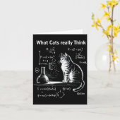 Funny Cat Physics Humor Design What Cats Really Th Kaart (Gele Bloem)