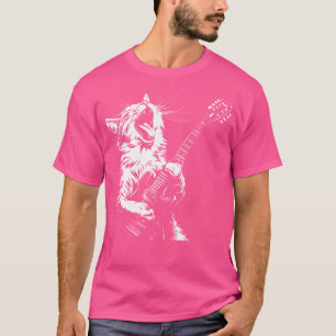 Funny Cat Plays Guitar T-shirt