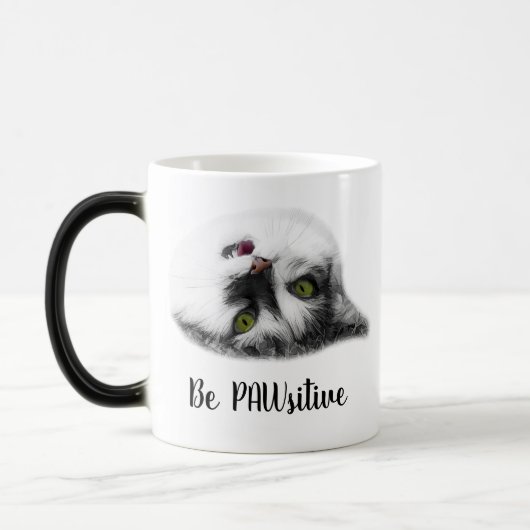 Funny Cat positief aanpasbaar Magische Mok (Links)