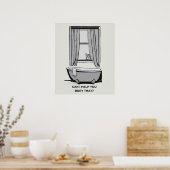 Funny Cat Poster- "Kan ik u helpen begraven dat? Poster (Keuken)
