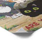 Funny Cat Poster | Poepen jullie? | Cat Art (Hoek)