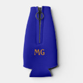 Funny Cat Pun Sinaasappel Kat Feline Fine Monogram Flesjeskoeler (Achterkant)