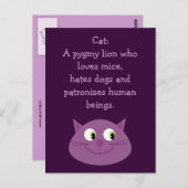 Funny Cat Quote Cute  Charge Briefkaart (Voorkant / Achterkant)