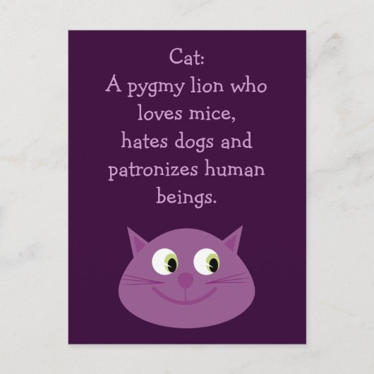 Funny Cat Quote Cute  Charge Briefkaart (Voorkant)