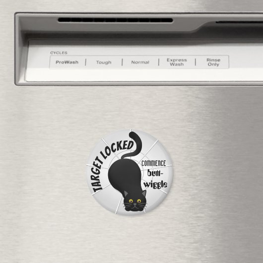 Funny Cat Ready to Pounce Magneet (Insitu (Vaatwasser))