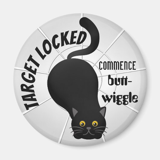 Funny Cat Ready to Pounce Magneet (Voorkant)