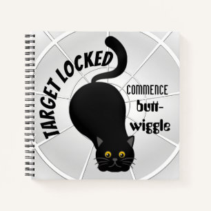 Funny Cat Ready to Pounce Notitieboek